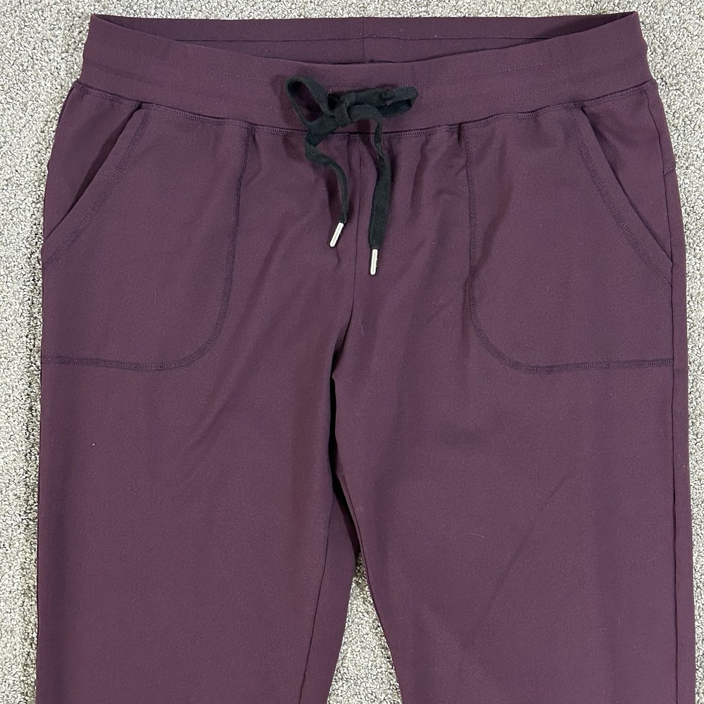 ZYIA Active Unwind Joggers Womens XL Plum Maroon Stretch Pants Drawstring EUC - Picture 2 of 10